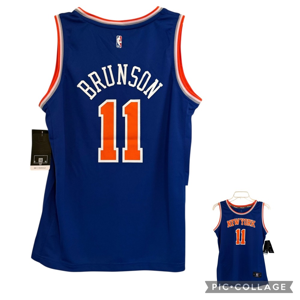 Jalen Brunson New York Knicks Fanatics NBA Jersey Youth Large Blue 11 NEW